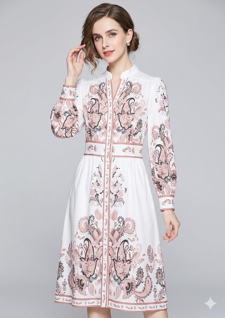Helvano | Maxikleid mit V-Ausschnitt für Damen