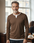 Helvano | V-Neck Feinstrick-Pullover für Herren