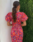 Helvano | Damenkleid mit plissierten Ärmeln