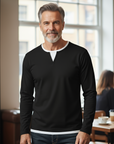 Helvano | V-Neck Feinstrick-Pullover für Herren