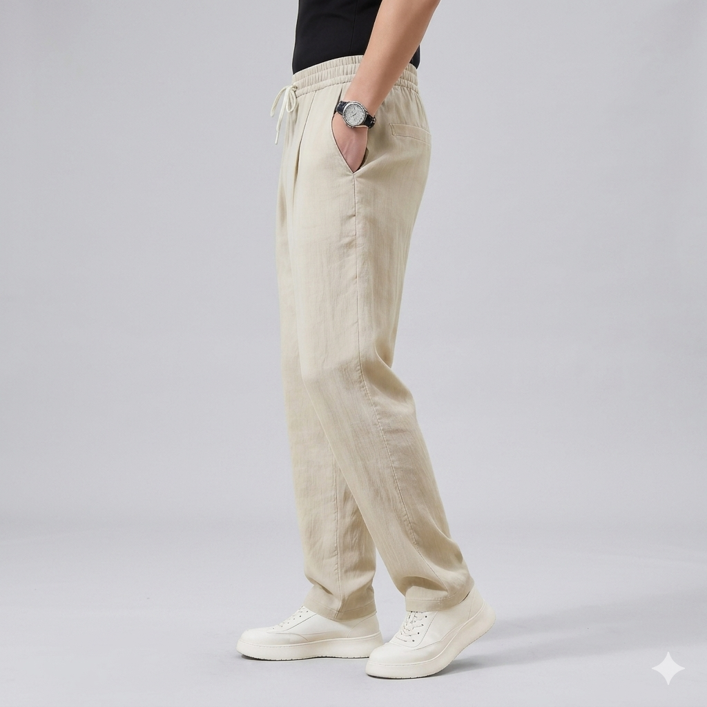 Helvano | Leinenhose für Herren mit Tunnelzug