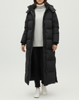 Helvano | Lange Steppjacke mit Kapuze für Damen in Übergrösse