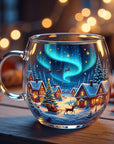 Helvano | Festliche Glastasse mit Motiv für Heissgetränke