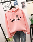 Helvano | Damen Kapuzenpullover mit Smiley-Print