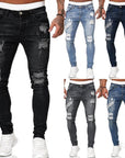 Helvano | Slim-Fit Herren-Jeans im Used-Look