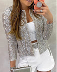 Helvano | Glitzerjacke für Damen mit Langarm