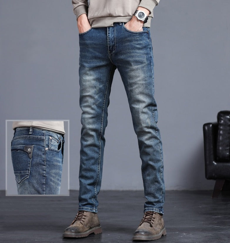 Helvano | Herren Jeans mit geradem Bein in Blau