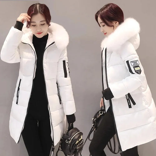 Helvano | Damen-Steppjacke mit Kapuze und Fellkragen
