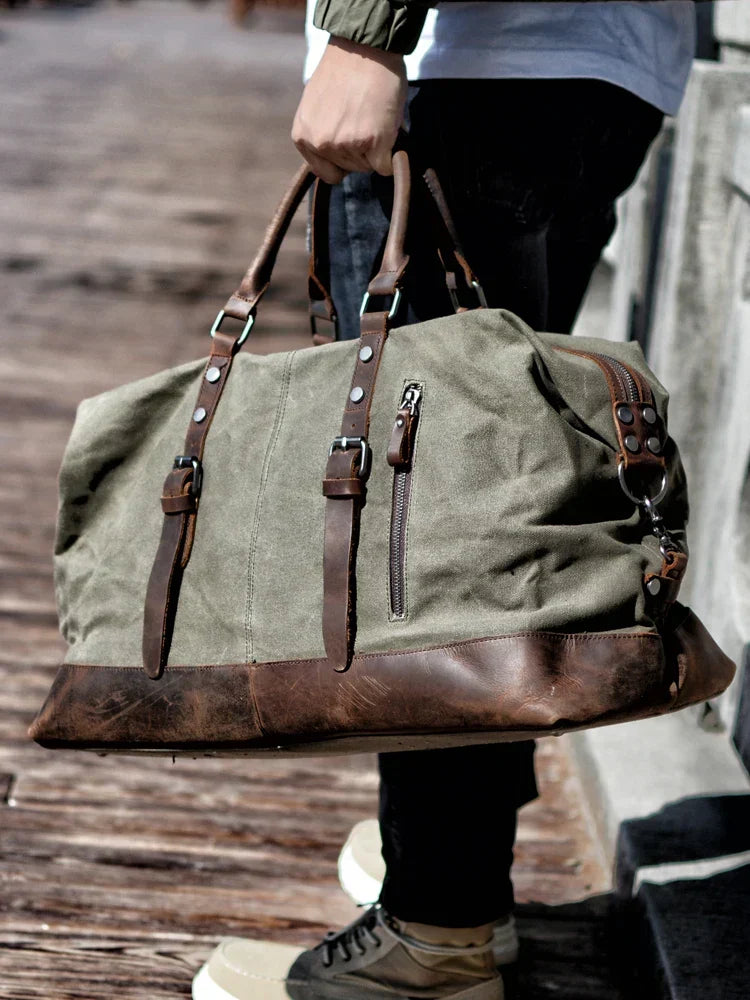 Helvano | Vintage Weekender Reisetasche für Herren