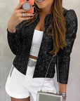 Helvano | Glitzerjacke für Damen mit Langarm