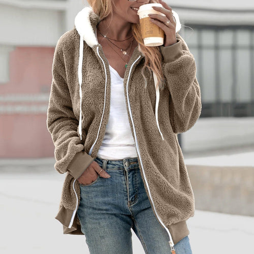 Helvano | Kuschelige Fleece-Kapuzenjacke für Damen