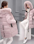 Helvano | Damen-Steppjacke mit Kapuze und Fellkragen