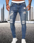 Helvano | Slim-Fit Herren-Jeans im Used-Look