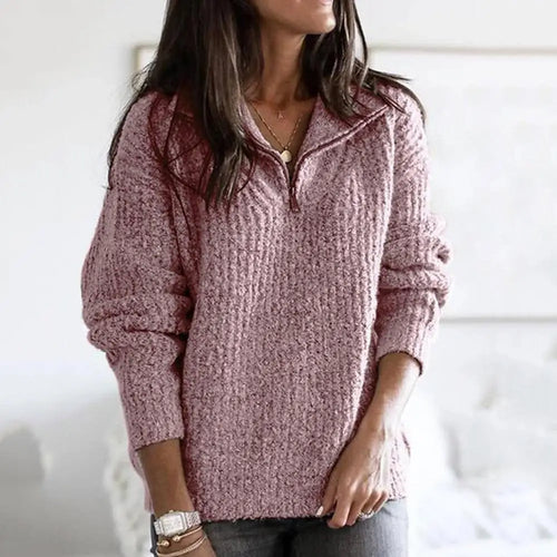 Helvano | Strickpullover mit Reissverschluss für Damen