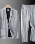 Helvano | Herren Leinen-Set mit Hemd und Hose
