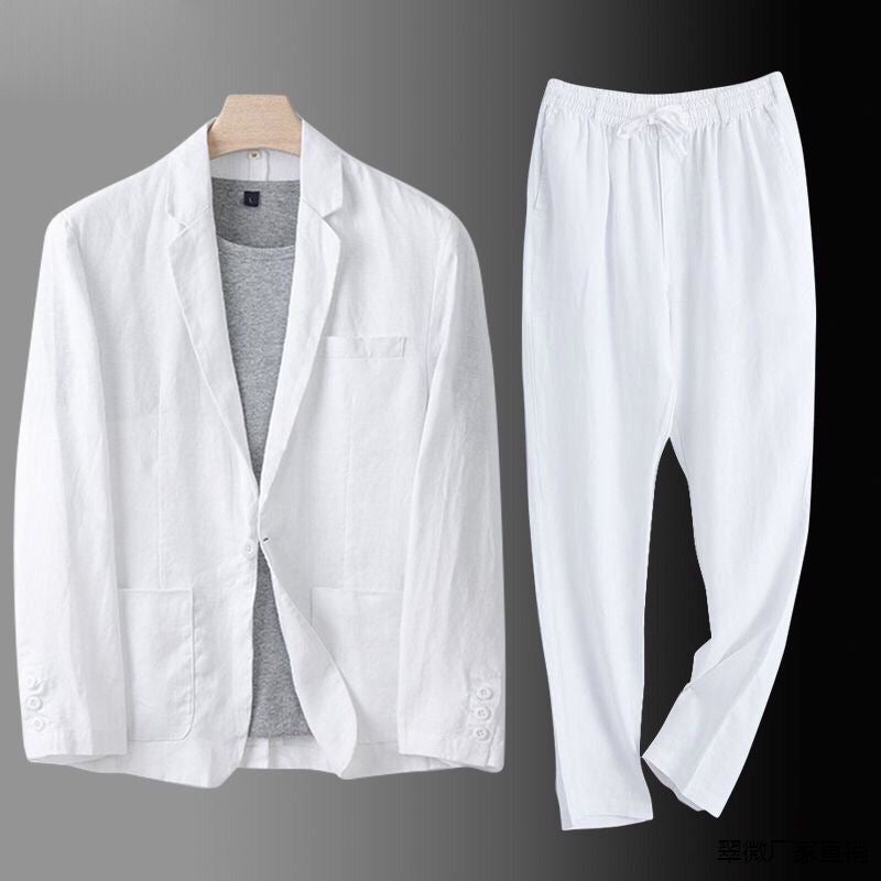 Helvano | Herren Leinen-Set mit Hemd und Hose