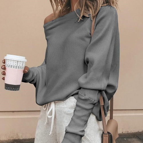 Helvano | Schulterfreier Strickpullover für Damen