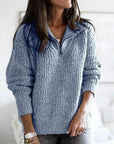 Helvano | Strickpullover mit Reissverschluss für Damen