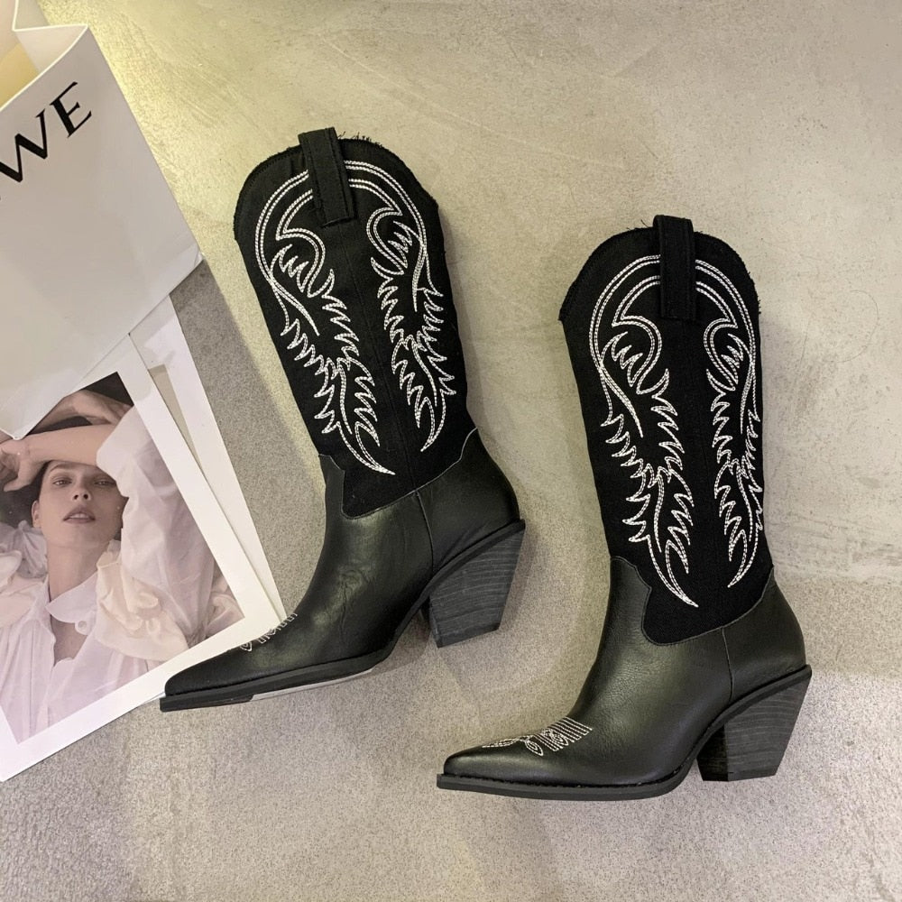 Helvano | Cowboystiefel für Damen in Schwarz