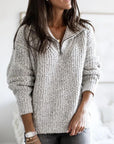 Helvano | Strickpullover mit Reissverschluss für Damen