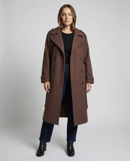Helvano | Oversized Wollmantel für Damen