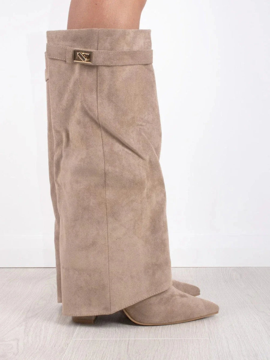 Helvano | Overknee-Stiefel mit Absatz und weitem Schaft für Damen