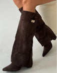 Helvano | Overknee-Stiefel mit Absatz und weitem Schaft für Damen