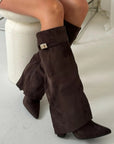 Helvano | Overknee-Stiefel mit Absatz und weitem Schaft für Damen