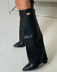 Helvano | Overknee-Stiefel mit Absatz und weitem Schaft für Damen