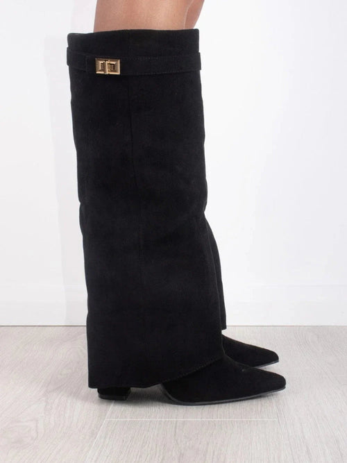Helvano | Overknee-Stiefel mit Absatz und weitem Schaft für Damen