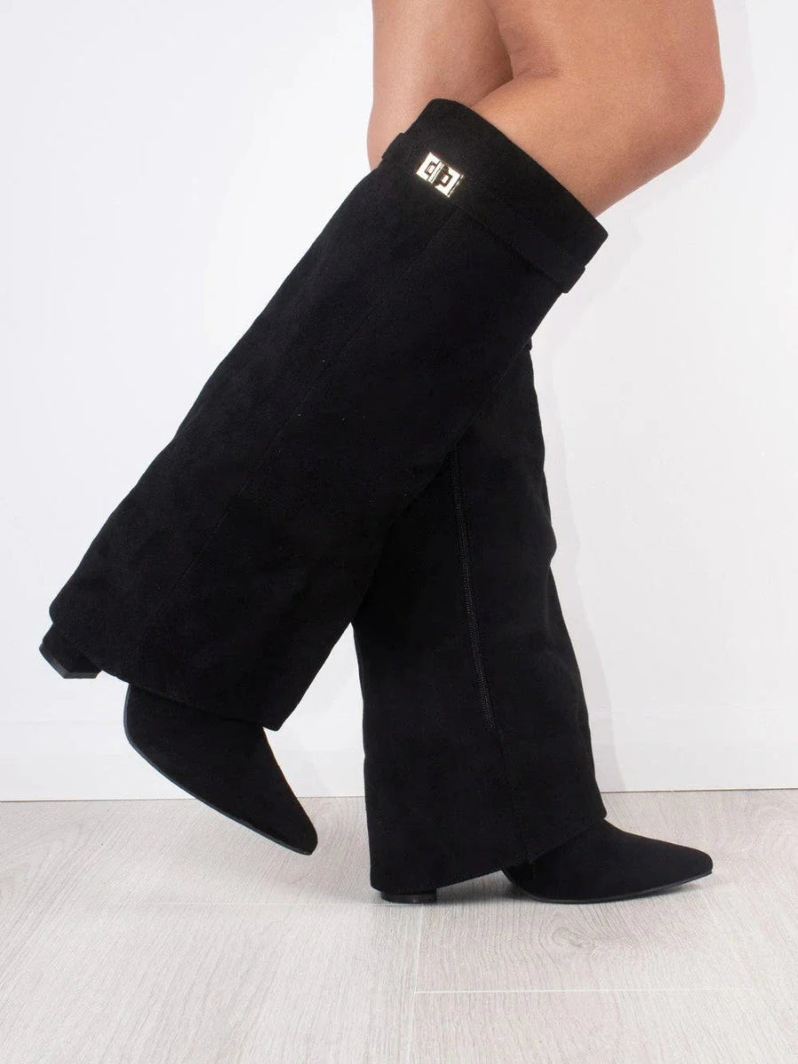 Helvano | Overknee-Stiefel mit Absatz und weitem Schaft für Damen