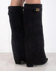 Helvano | Overknee-Stiefel mit Absatz und weitem Schaft für Damen