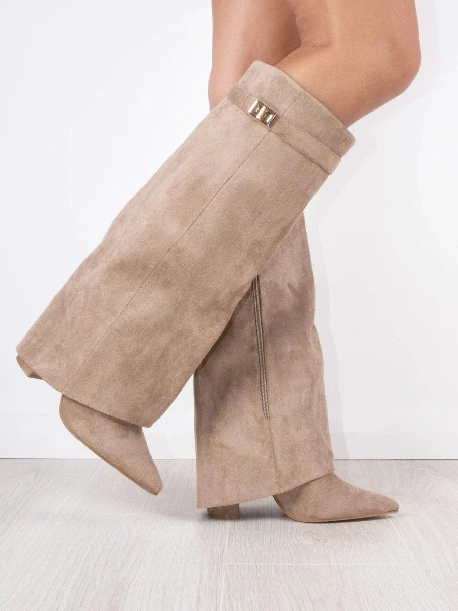 Helvano | Overknee-Stiefel mit Absatz und weitem Schaft für Damen
