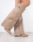 Helvano | Overknee-Stiefel mit Absatz und weitem Schaft für Damen