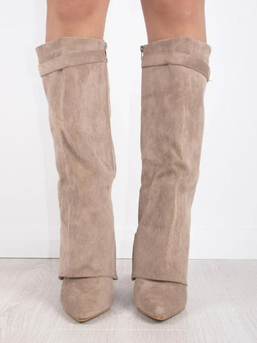 Helvano | Overknee-Stiefel mit Absatz und weitem Schaft für Damen