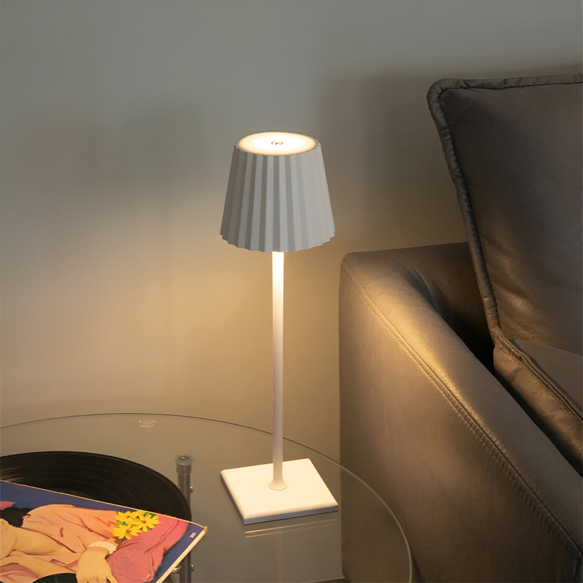 Helvano | Kabellose LED-Tischlampe mit Akku, dimmbar