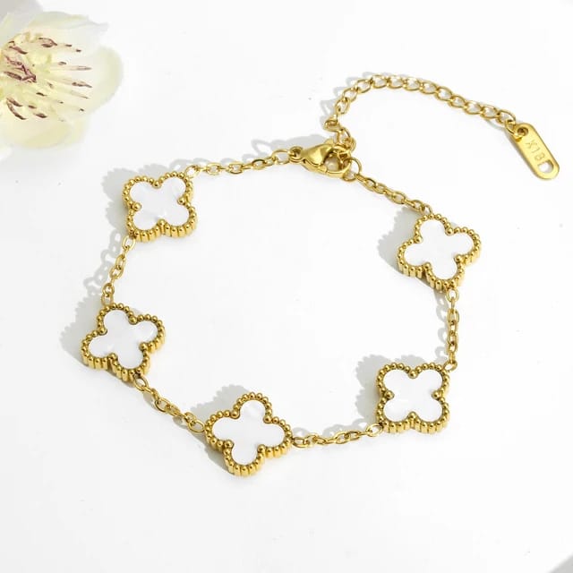 Helvano | Kleeblatt-Armband aus Edelstahl