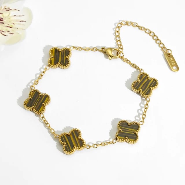 Helvano | Kleeblatt-Armband aus Edelstahl