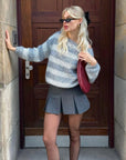 Helvano | Gestreifter Strickpullover für Damen
