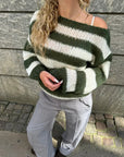 Helvano | Gestreifter Strickpullover für Damen