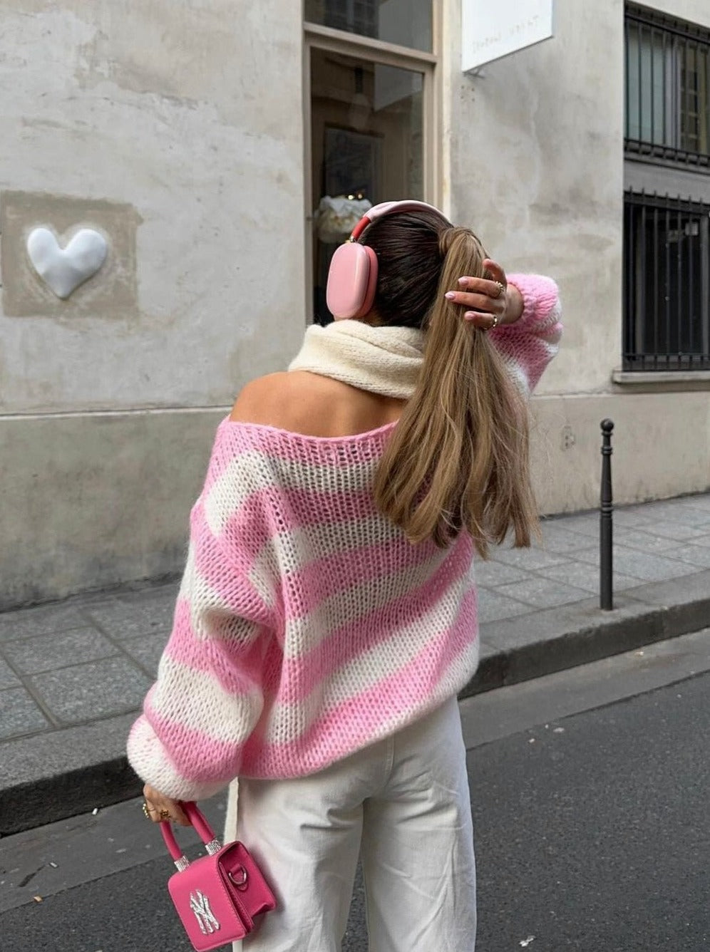 Helvano | Gestreifter Strickpullover für Damen