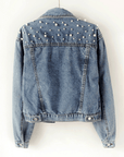 Helvano | Oversized Jeansjacke mit Strass für Damen