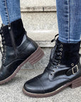 Helvano | Damen Lederstiefel mit Reissverschluss