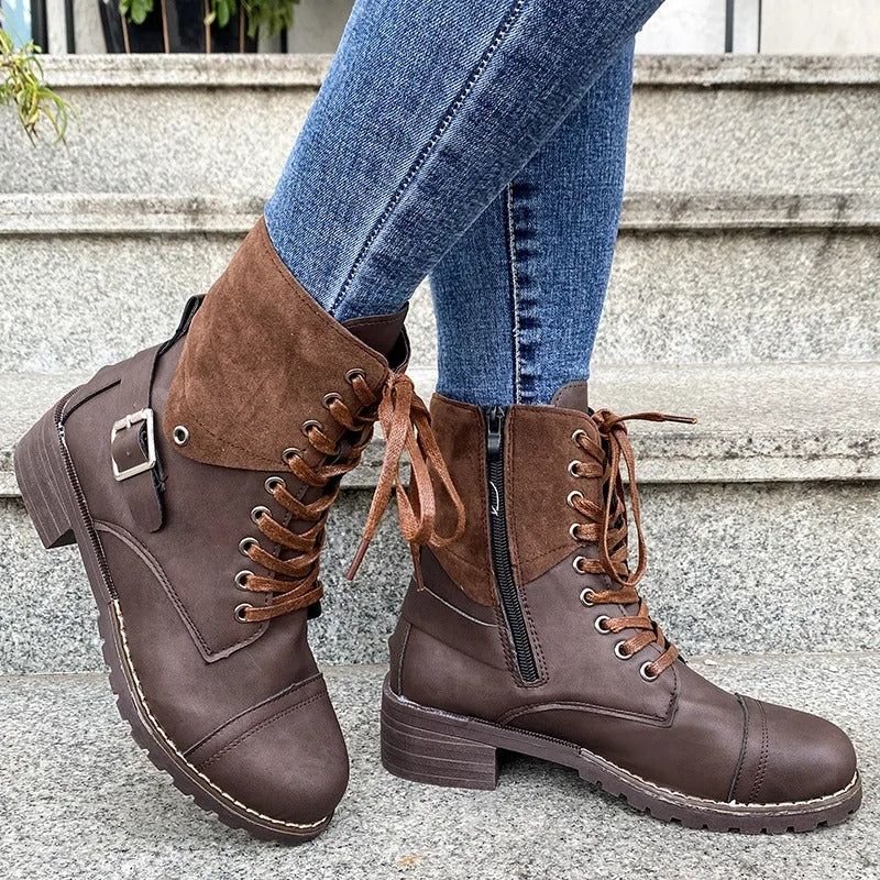 Helvano | Damen Lederstiefel mit Reissverschluss