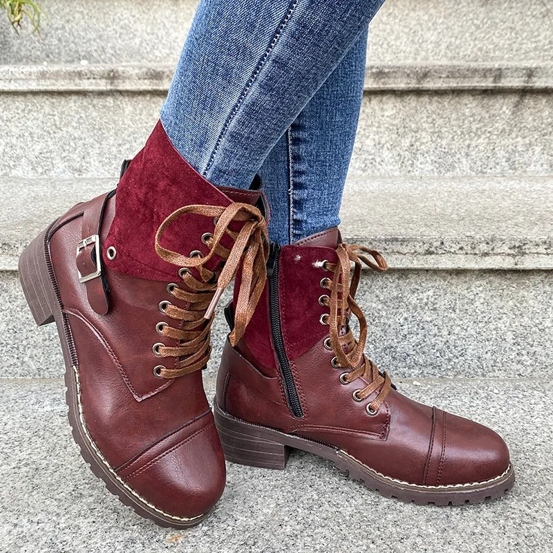 Helvano | Damen Lederstiefel mit Reissverschluss