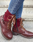 Helvano | Damen Lederstiefel mit Reissverschluss