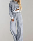 Helvano | Zweifarbiges Hoodie-Set mit weiter Hose für Damen