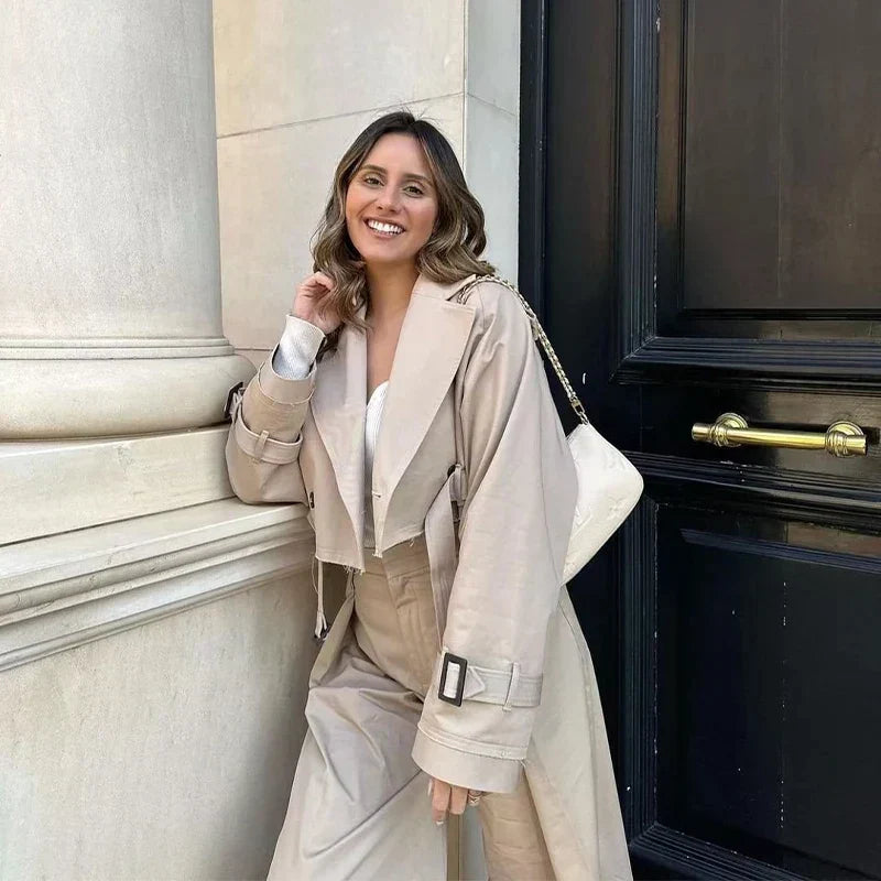 Helvano | Kurzer Trenchcoat für Damen