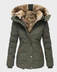 Helvano | Slim-Fit Winterjacke mit Kapuze für Damen
