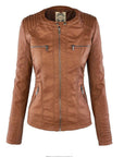 Helvano | Damen Kunstlederjacke mit Kapuze